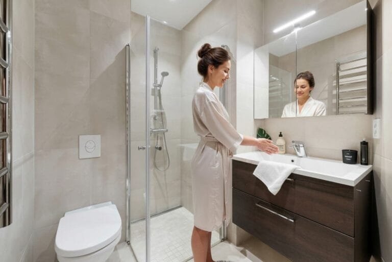 Baño reformado tras cambio de bañera por ducha en Murcia