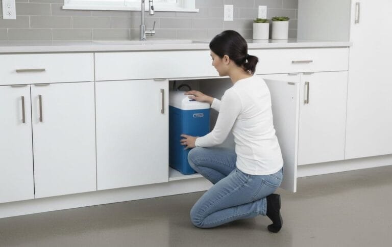 Mujer disfrutando de la instalación de descalcificador en Murcia